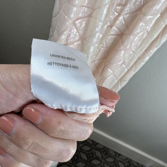 Slate And Willow Dress Women 4 Pink‎ Maxi Sequins Classic Wedding Guest Spring - Picture 11 of 12